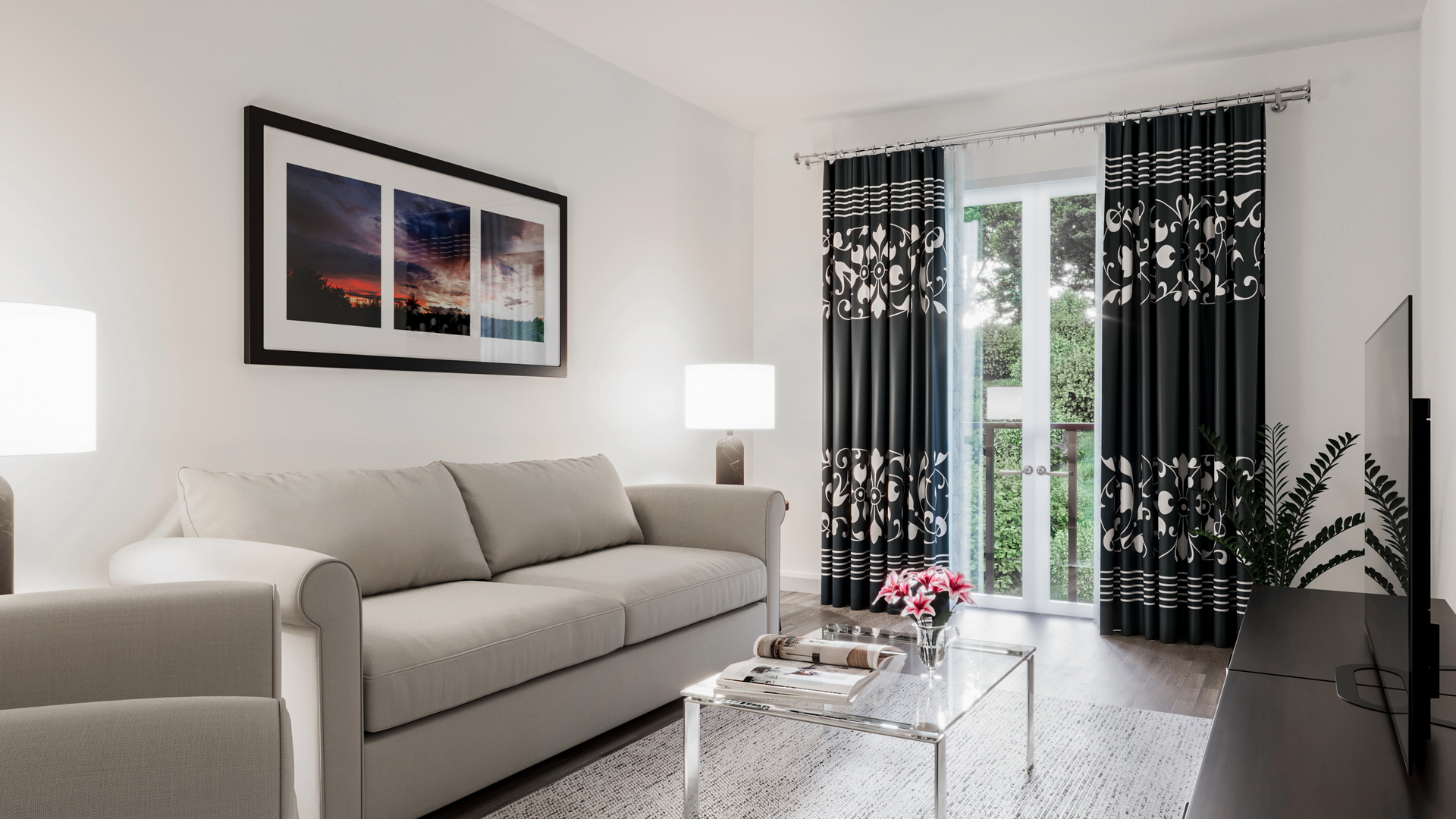 Building J 1 bed livingroom 1_Post